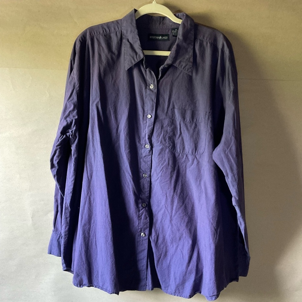 Mountain Lake Deep Purple Shirt. Size 3X
